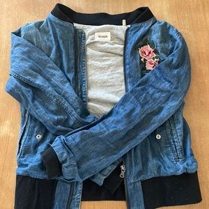 Rose printed Jean jacket